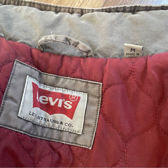 Levi’s military green warm lined jacket with hidden hood M - Picture 10 of 13